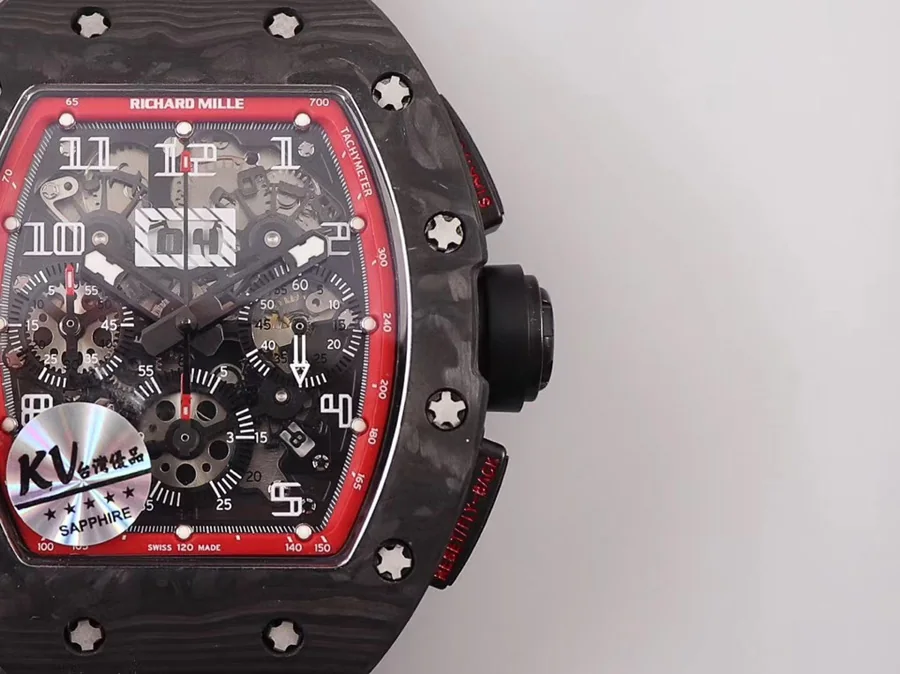 Richard Mille Replica RM 011 Red Strap V2 new upgrade
