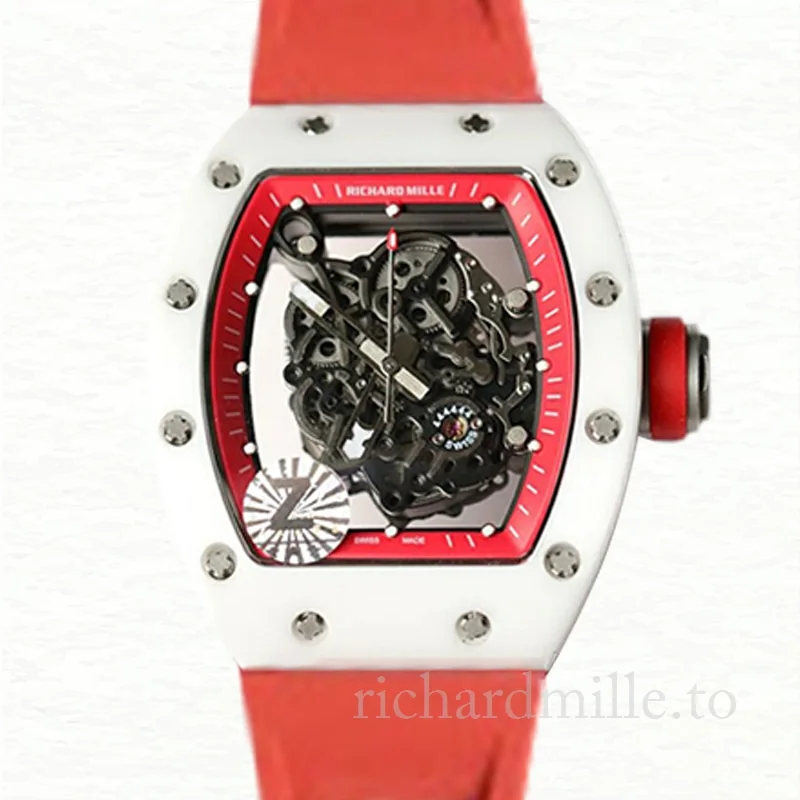 Richard Mille RM055 Mechanical Men Ceramics Bezel Transparent Dial