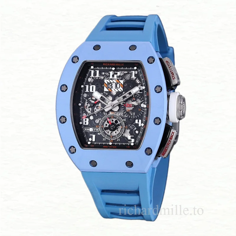Richard Mille RM 011 Men Automatic Rubber Band Watch
