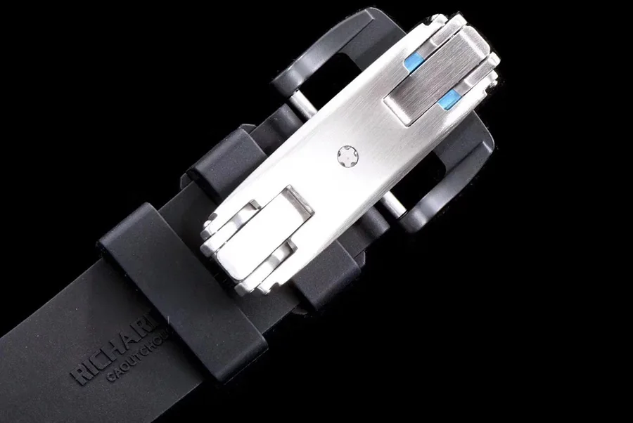 Richard Mille Replica RM 011 Black Rubber Strap