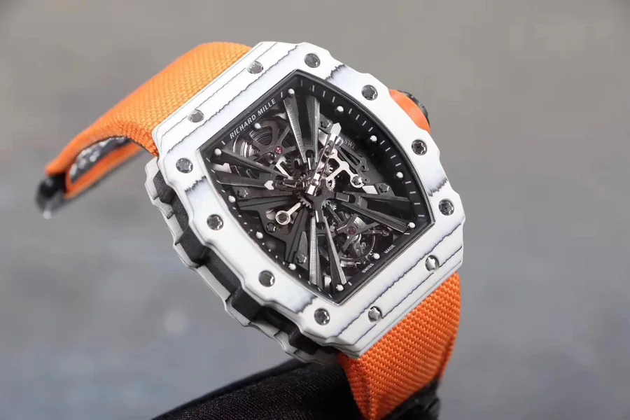 Richard Mille Replica RM 12-01 Orange Fabric Cloth Material Strap