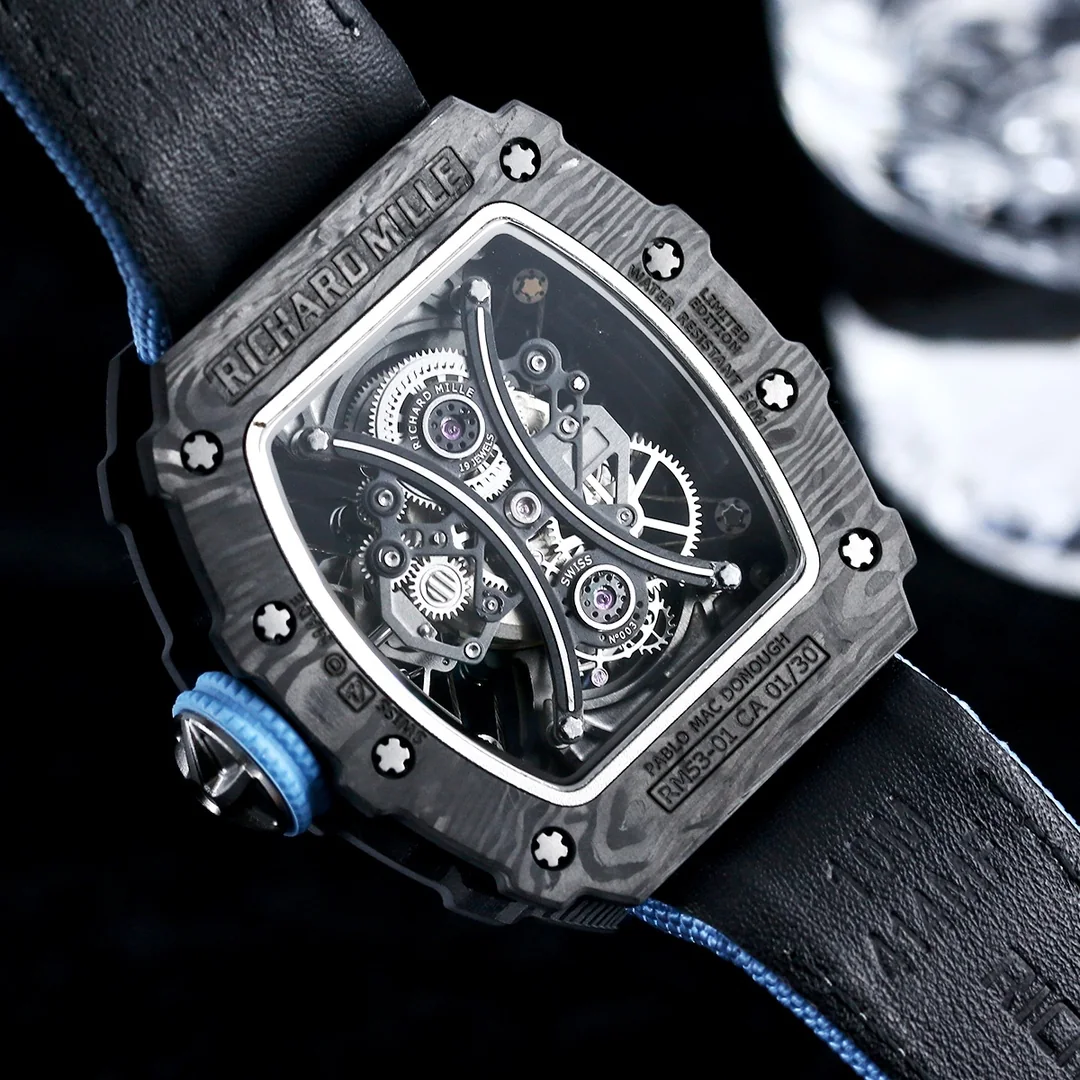 AAA Richard Mille RM 53-01 Replica Tourbillon Pablo Mac Donough Watch – Swiss Precision & Carbon Fiber Case