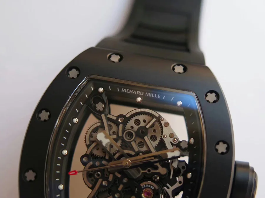 Richard Mille Replica RM 055 Black Rubber Strap