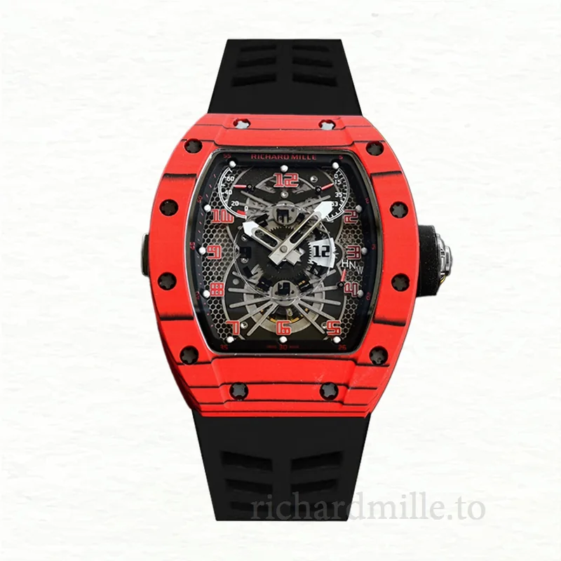 Richard Mille RM022 Automatic Men Black Dial Rubber Band