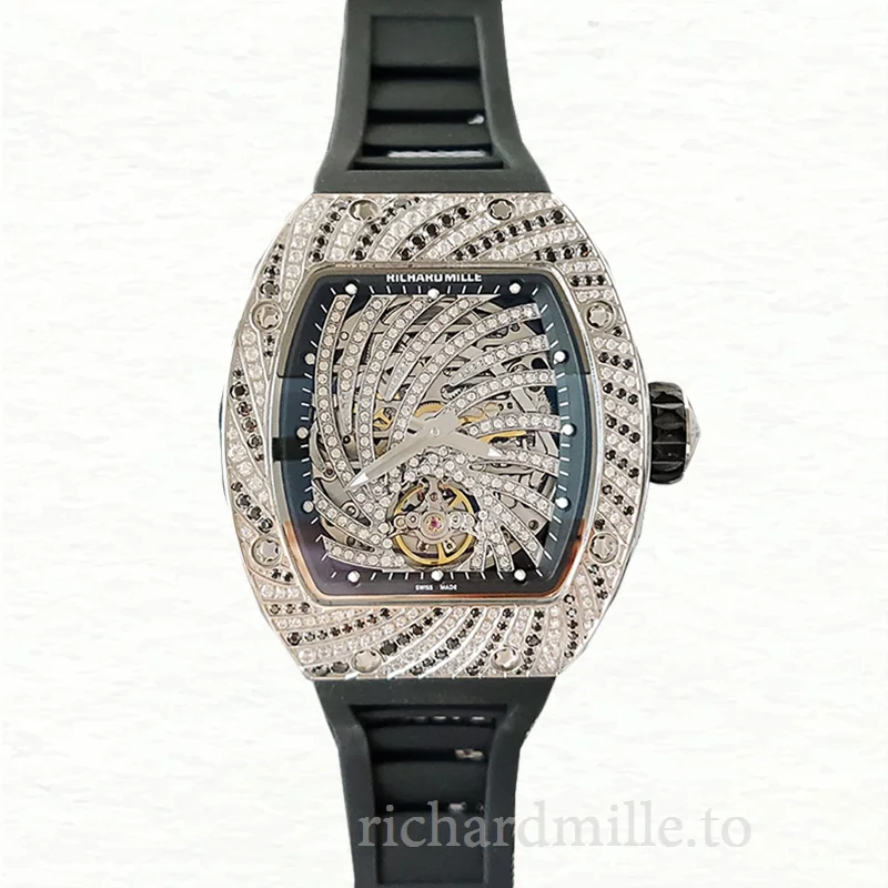 Richard Mille RM51-02 Ladies Mechanical Diamond Paved Dial Watch