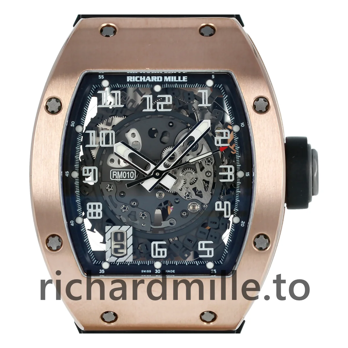 Richard Mille RM 010-AG RG Rubber Skeletonized Dial Watch