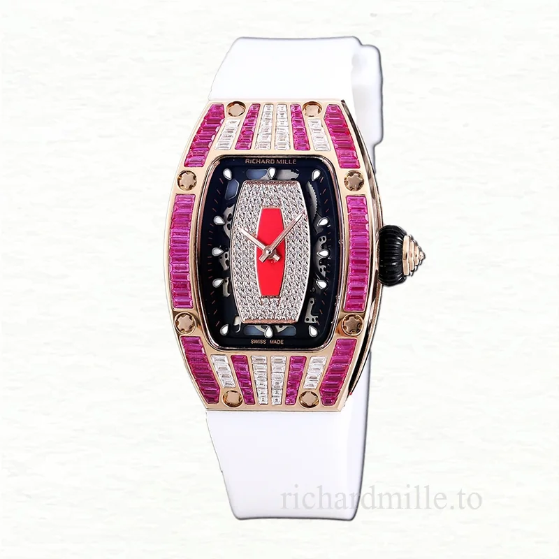 Richard Mille RM 07-01 Automatic Ladies Rubber Band Stainless Steel Watch