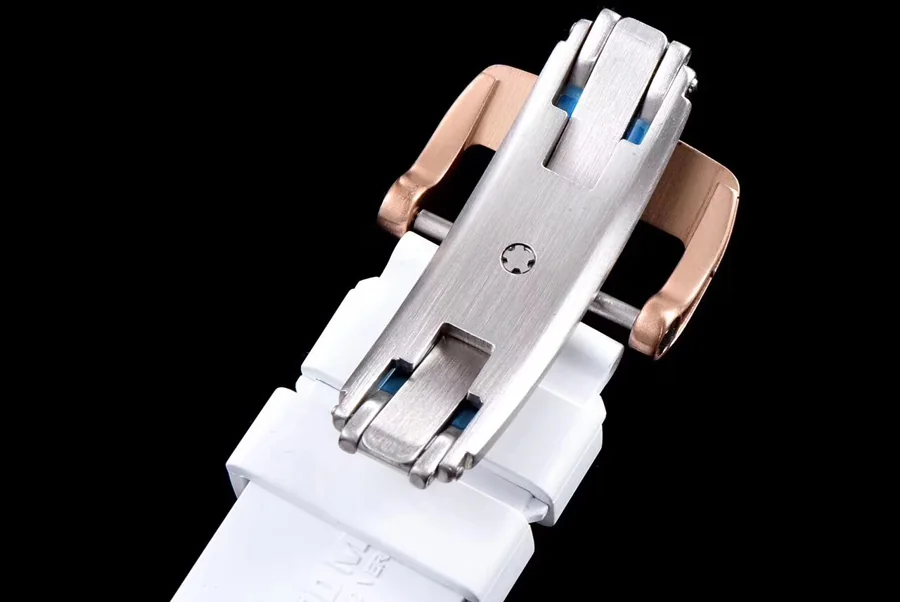 Richard Mille Replica RM 011 White Rubber Strap Open-face Digital Dial