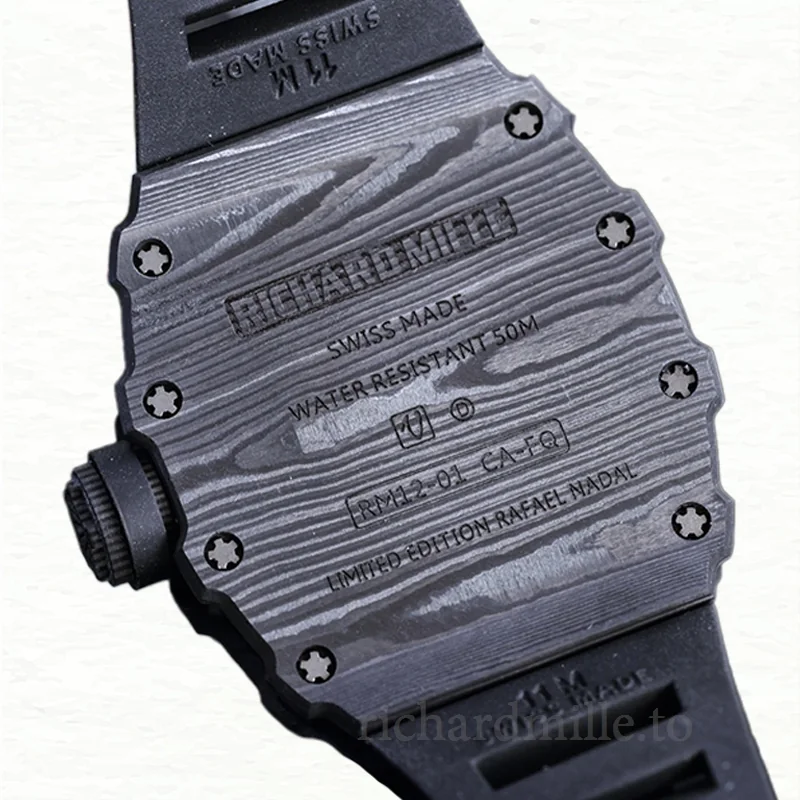 Richard Mille RM12-01 Men Automatic Transparent Dial Dot