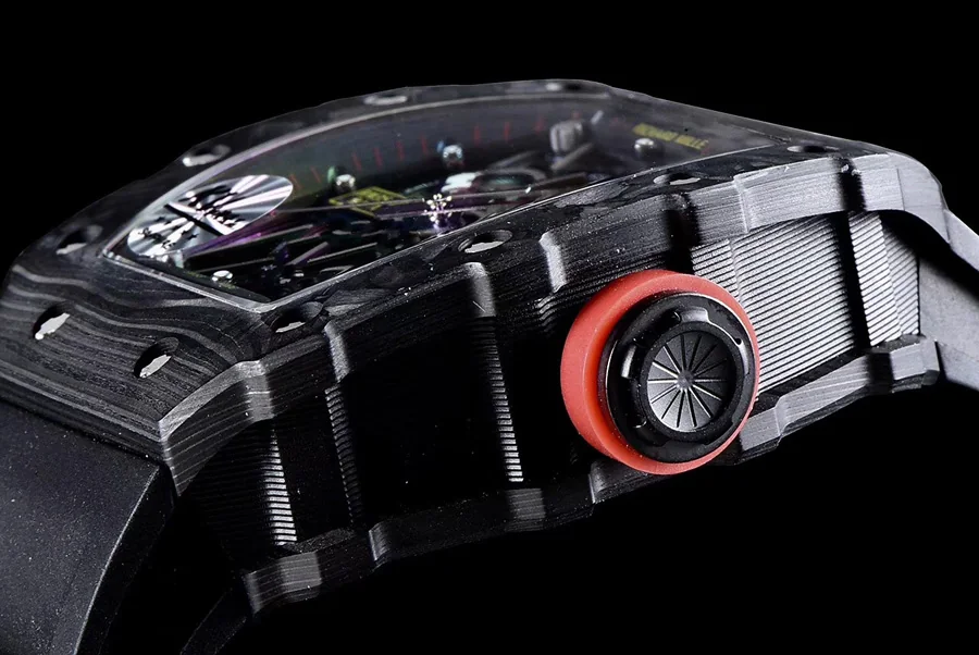 Richard Mille Replica RM 35-02 Black Imported Rubber Strap Folding Buckle