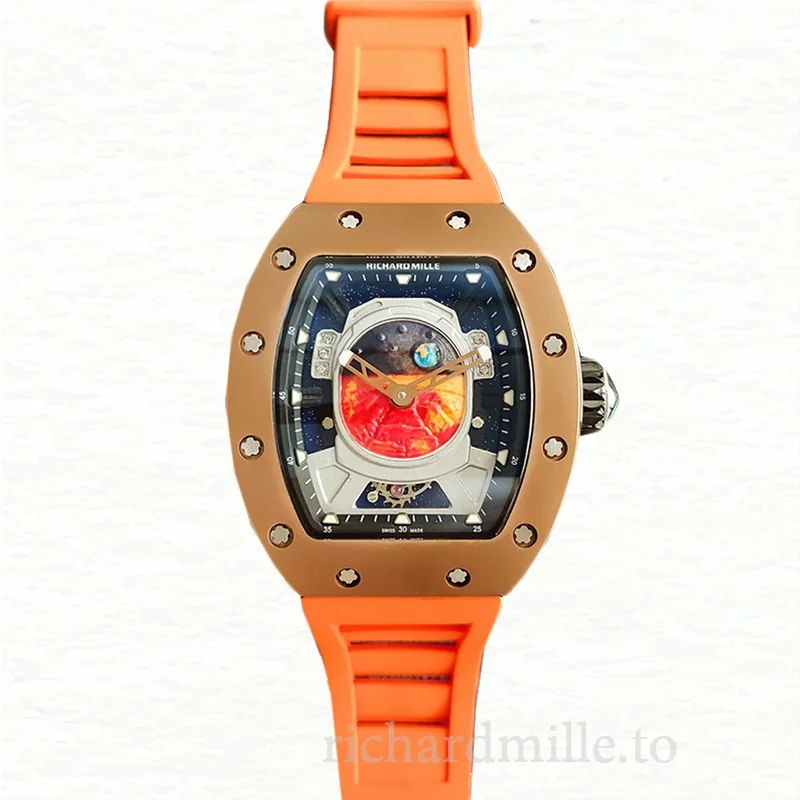 Richard Mille RM52-05 Mechanical Men Mars Earth Dial Rubber Band