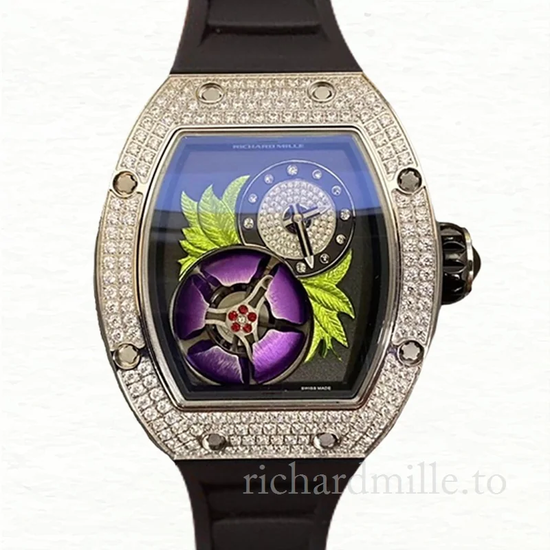Richard Mille RM19-02 Hand Wind Men Diamond Bezel Watch