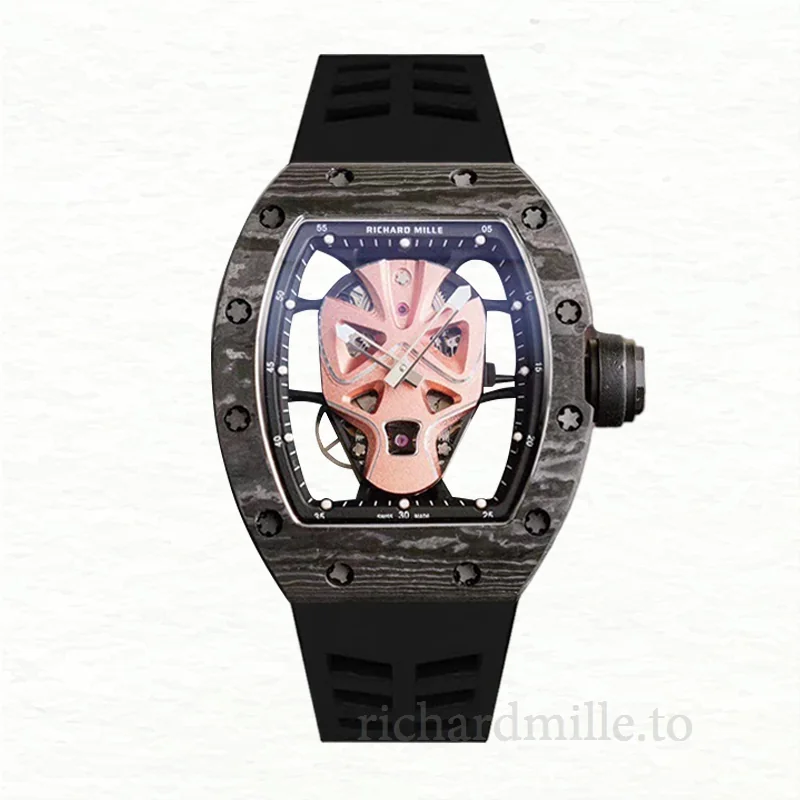 Richard Mille RM52-06 Automatic Men Hero Dial Dot Rubber Band