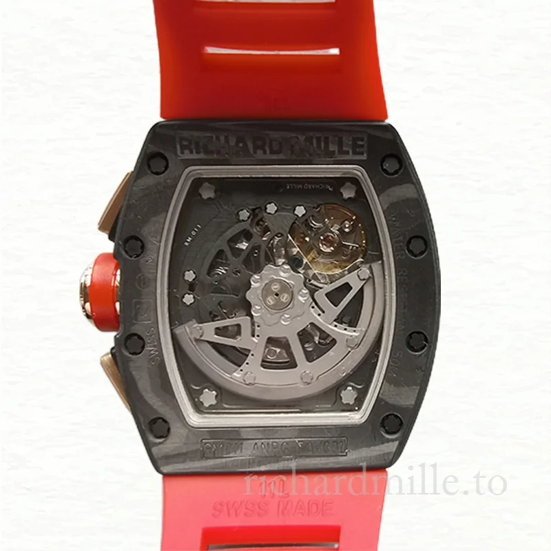Richard Mille RM011 Automatic Men Titanium Watch Rubber Band