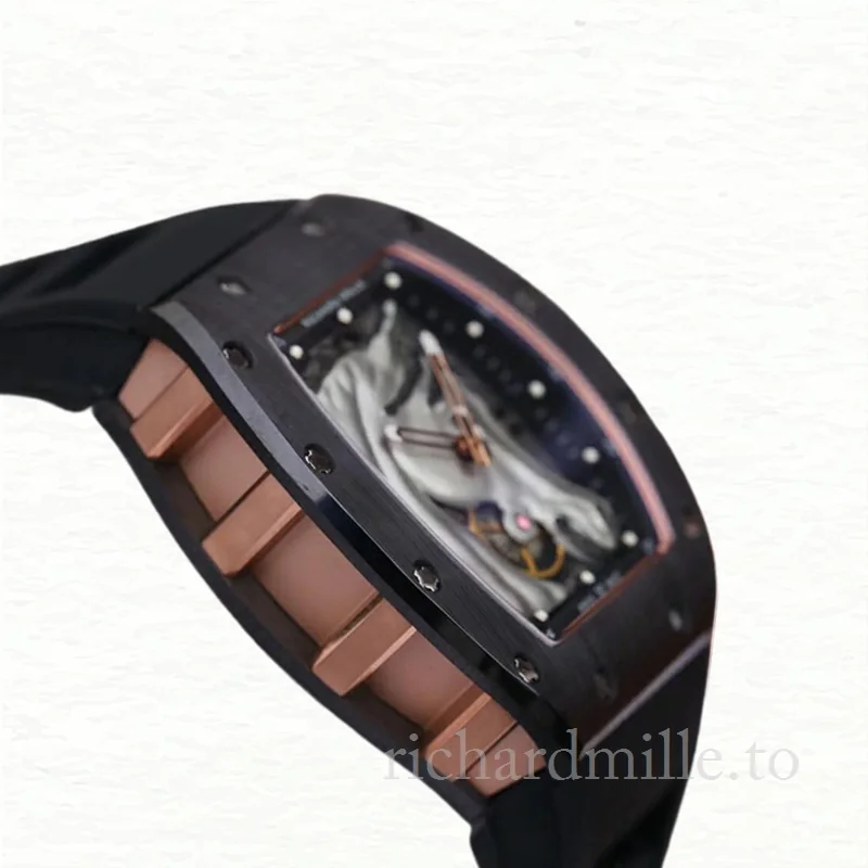 Richard Mille RM52-02 Men Mechanical Watch Rubber Band