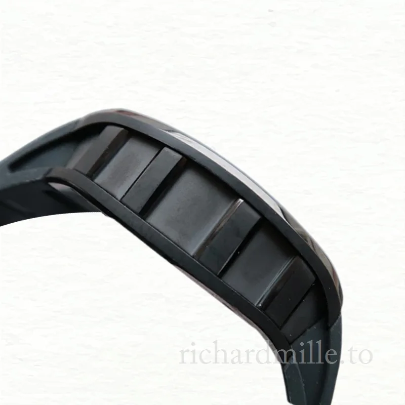 Richard Mille RM57-01 Men Mechanical Rubber Band Silver Dragon and Phoenix Dial