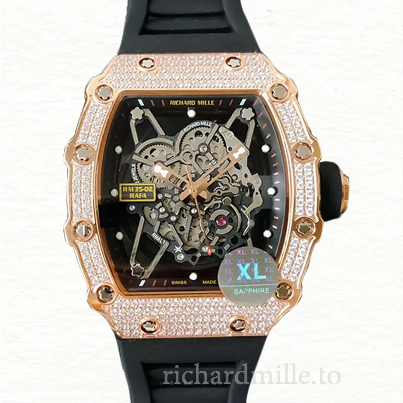 Richard Mille RM35-02 Mechanical Men Watch Diamond Bezel
