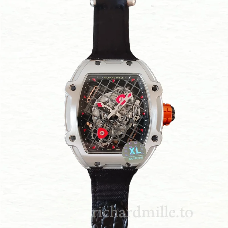 Richard Mille RM27-04 Men Mechanical Transparent Dial Nylon Strap Stainless Steel