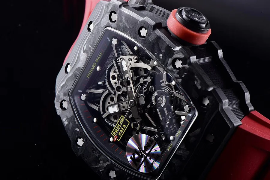 Richard Mille Replica RM 35-02 Red Strap Sapphire Mirror