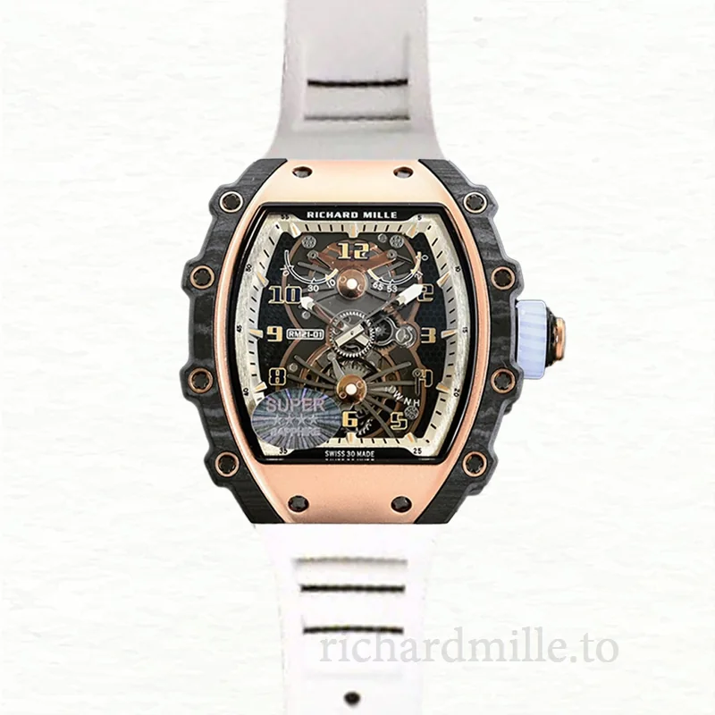 Richard Mille RM21-01 Men Automatic Arabic Numeral Watch Rubber Band