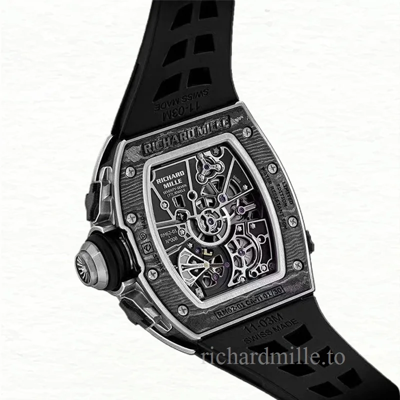 Richard Mille RM 62-01 Men Automatic Transparent Dial Watch