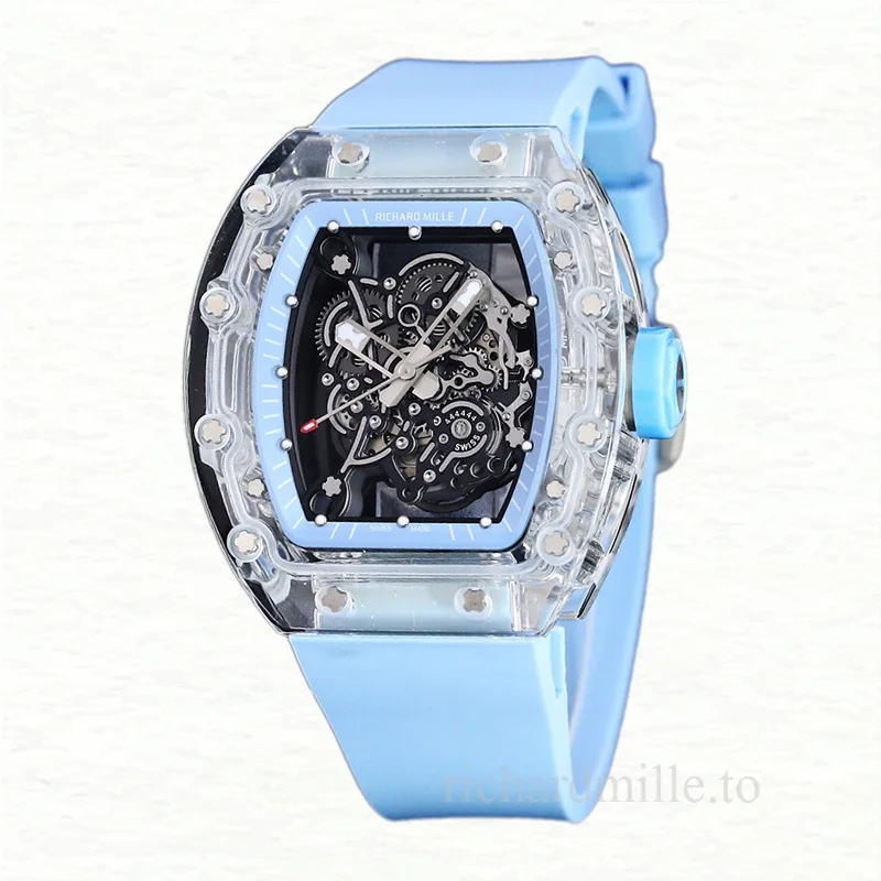 Richard Mille RM 055 Men Automatic Acrylic Transparent Dial Watch