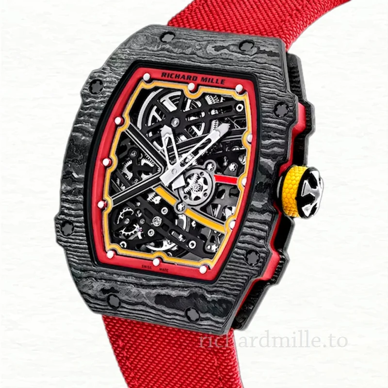 Richard Mille RM 67-02 Strap Transparent Dial Men's Red Watch