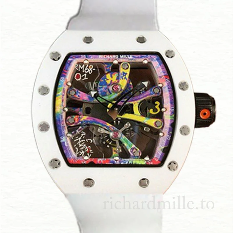 Richard Mille RM68-01 Hand Wind Men Watch Transparent Dial