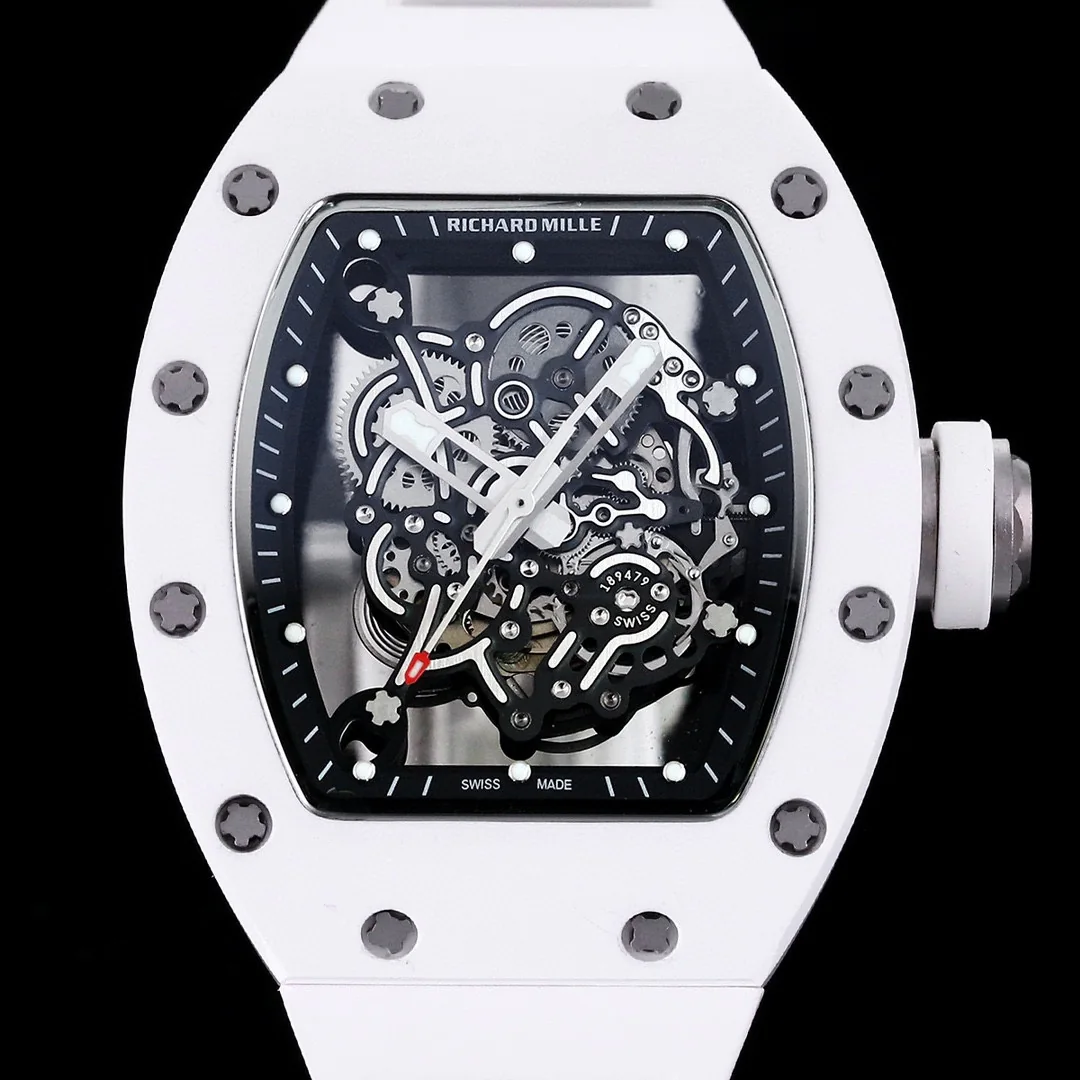 Best Richard Mille RM 055 Bubba Watson Replica - White Ceramic Skeleton, Elegant Design