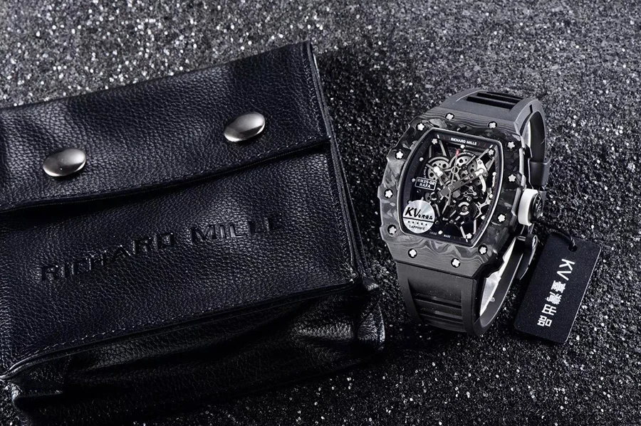 Richard Mille Replica RM 35 02 Black Imported Rubber Strap