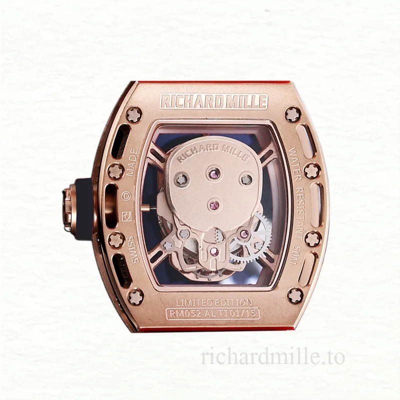Richard Mille RM 052 Men Automatic Diamonds Skull Dial Watch