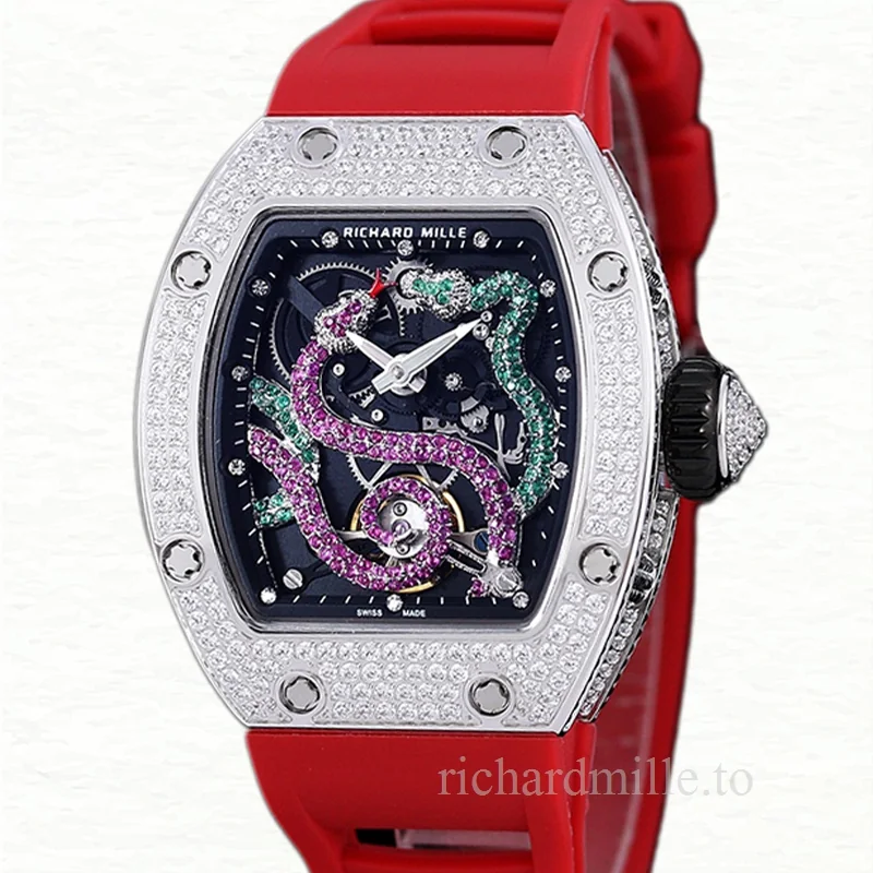 Richard Mille RM 026 Unisex Automatic Stainless Steel Rubber Band Watch