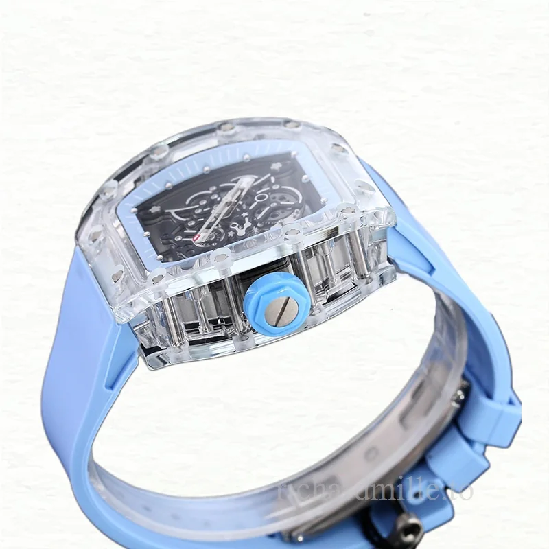 Richard Mille RM 055 Men Automatic Acrylic Transparent Dial Watch