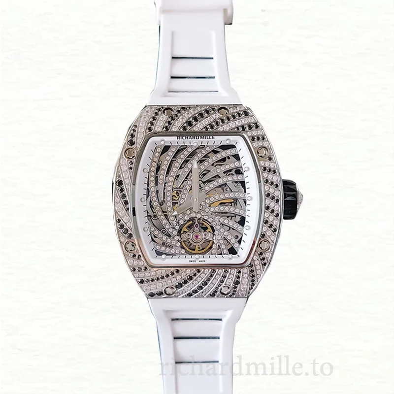 Richard Mille RM51-02 Ladies Mechanical Diamond Paved Dial Watch