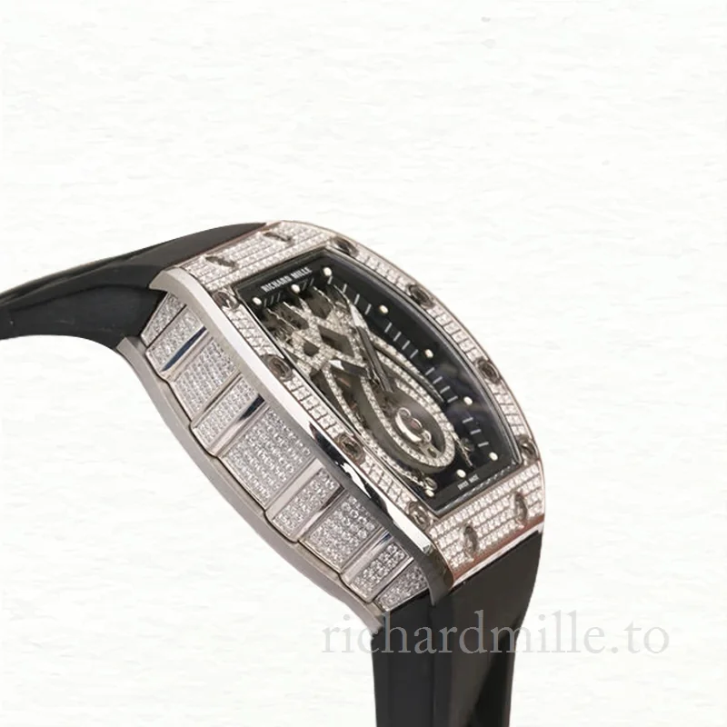 Richard Mille RM019 Hand Wind Men Watch Black With Diamonds Dial