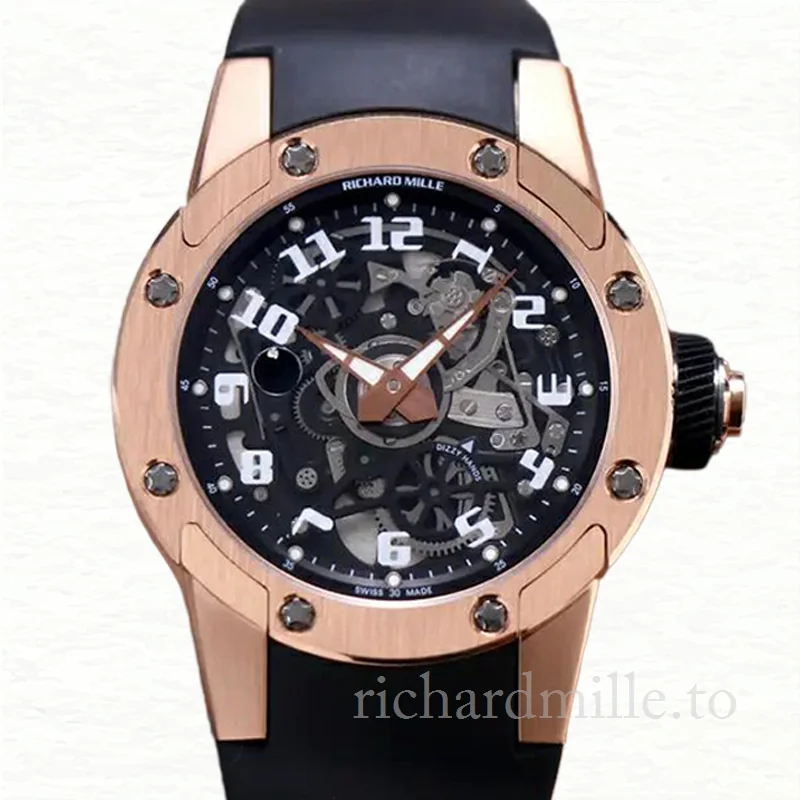 Richard Mille RM63-01 Men Mechanical Watch Transparent Dial