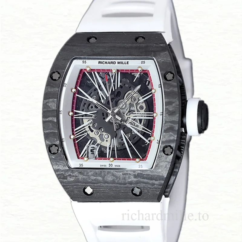 Richard Mille RM 010 Men Automatic Watch Carbon Fiber