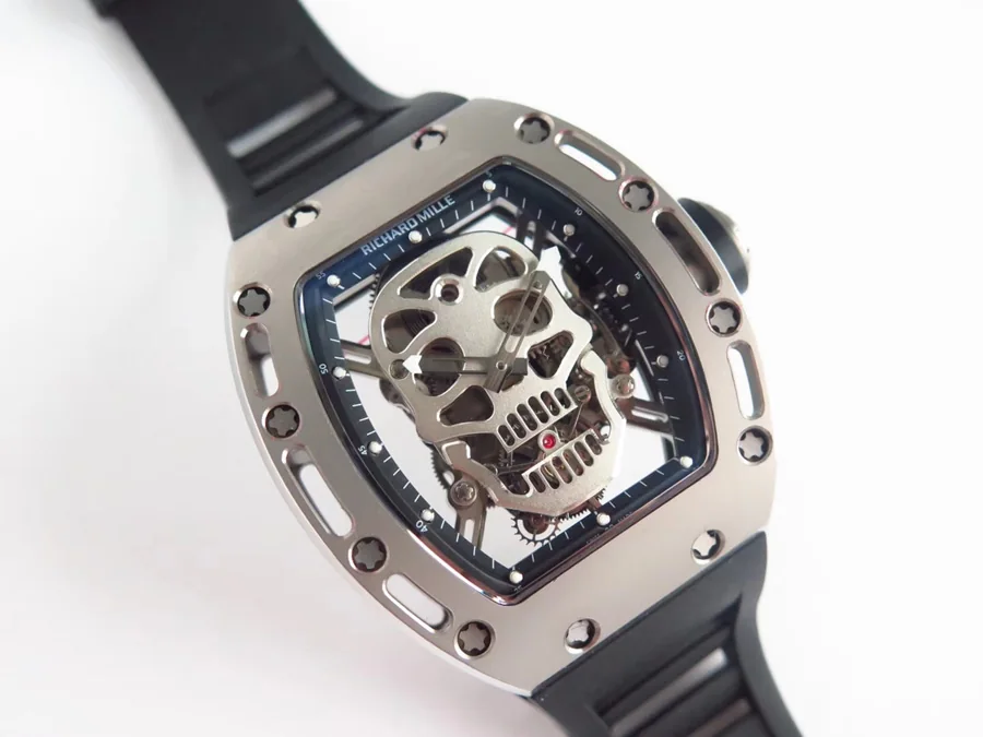Richard Mille Replica RM 052 Black Rubber Strap Titanium Bezel